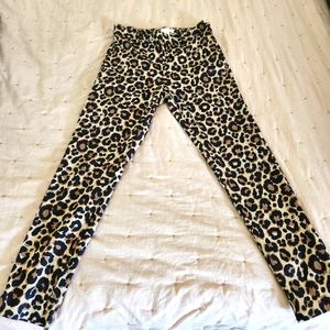 H&M leopard ankle pants sz 4